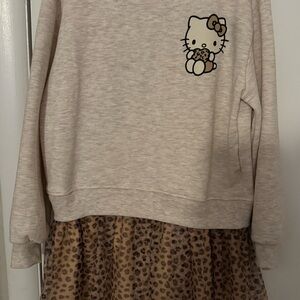 H&M Cream and Brown Kids Casual Dress